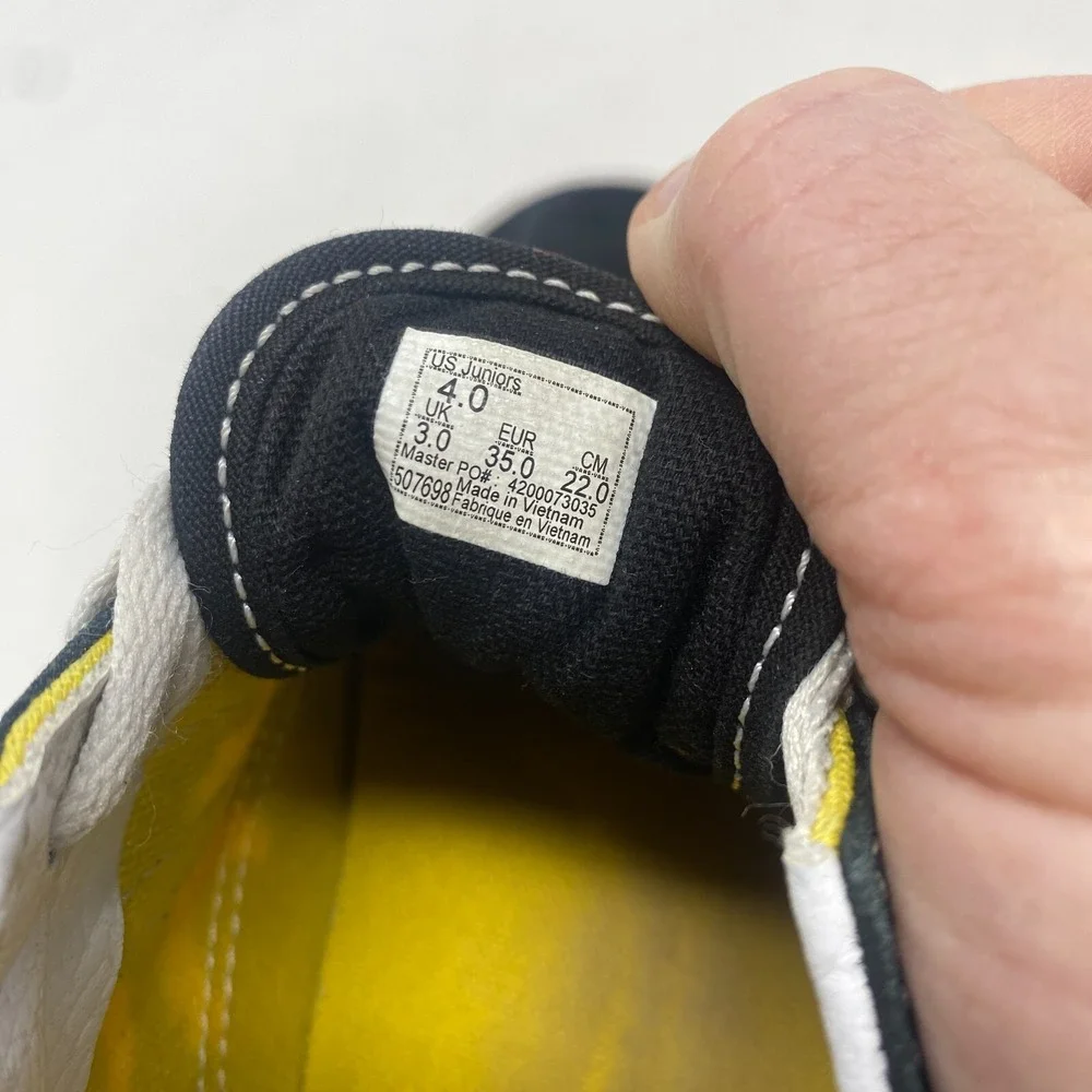 Vans Off the Wall Sunflowers Lace up Low‎ Top Shoes US Junior Girls Size 4